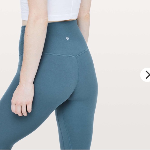 EUC Lululemon Align II 25” Blue HR Size 4 Leggings - Picture 5 of 11